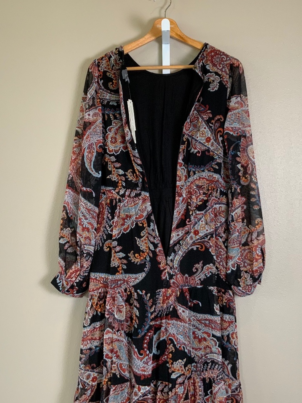 Anthropologie Paisley Long Sleeve Maxi Dress - Picture 15 of 16